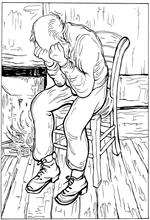coloring page Vincent van Gogh